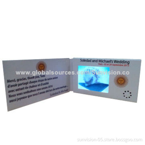 Video Name Card with Speaker, Built-in 128MB NAND Flash